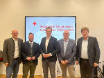 RSG-Präsentation in Ilz: ÖGK-Vorsitzender Josef Harb, Klubobmann Marco Triller, LR Karlheinz Kornhäusl, Michael Koren (Geschäftsführer Gesundheitsfonds) und Wolfgang Habacher (EPIG-Gesundheitsplanungsinstitut) (v.l.) © Land Steiermark; Verwendung bei Quellenangabe honorarfrei RSG-Präsentation in Ilz: ÖGK-Vorsitzender Josef Harb, Klubobmann Marco Triller, LR Karlheinz Kornhäusl, Michael Koren (Geschäftsführer Gesundheitsfonds) und Wolfgang Habacher (EPIG-Gesundheitsplanungsinstitut) (v.l.)