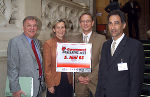 v.l.n.r.: Staatssekretär Mag. Helmut Kukacka, Landesrätin Mag. Kristina Edlinger-Ploder, Stadtrat Detlev Eisel-Eiselsberg und Dipl.-Ing. Franz Grandits bei der e-Government Konferenz 2003. Foto: Fischer v.l.n.r.: Staatssekretär Mag. Helmut Kukacka, Landesrätin Mag. Kristina Edlinger-Ploder, Stadtrat Detlev Eisel-Eiselsberg und Dipl.-Ing. Franz Grandits bei der e-Government Konferenz 2003. Foto: Fischer