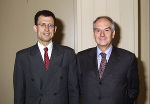 Univ.-Prof. DDr. Christoph Grabenwarter (links) und Landesamtsdirektor Univ.-Prof. Dr. Gerhart Wielinger bei der Veranstaltung „Tag des Rechtsstaates und der Grundrechte“ . Foto: Fischer. Univ.-Prof. DDr. Christoph Grabenwarter (links) und Landesamtsdirektor Univ.-Prof. Dr. Gerhart Wielinger bei der Veranstaltung „Tag des Rechtsstaates und der Grundrechte“ . Foto: Fischer.