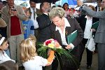 Landeshauptmann Waltraud Klasnic wird im neuen Kindergarten Großhart begrüßt. Foto: Josef Lederer, Geiseldorf. Landeshauptmann Waltraud Klasnic wird im neuen Kindergarten Großhart begrüßt. Foto: Josef Lederer, Geiseldorf.