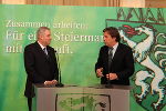 Schützenhöfer und Voves nach der Regierungssitzung © Foto Frankl Schützenhöfer und Voves nach der Regierungssitzung
