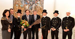 LH Voves und Landesinnungsmeister Peter Merlini (4.v.r.) beim Besuch der Rauchfangkehrer © Land Steiermark/Schüttbacher; bei Quellenangabe honorarfrei LH Voves und Landesinnungsmeister Peter Merlini (4.v.r.) beim Besuch der Rauchfangkehrer