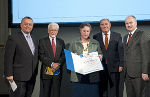 Lionspreis 2012 - Nationentreff Weiz (Bezik Weiz): Wilhelm Himmel, Manfred G. Uratnik von Lions, Mathilde Hörl, LH.-Stv. Siegfried Schrittwieser und LR Johann Seitinger (v.l.) 
