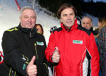 Tourismusreferent LH-Stv. Hermann Schützenhöfer und Sportreferent LH Franz Voves bei der Eröffnung der FIS Freestyle Ski und Snowboard WM am Kreischberg.