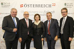 LH Hermann Schützenhöfer, Udo Di Fabio, LR Uschi Lackner, Siegfried Wolf und LR Christopher Drexler, v.l.