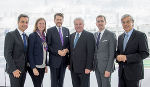 Siegfried Nagl, Barbara Eibinger-Miedl, Harald Mahrer, Hermann Schützenhöfer, Hans-Peter Weiss, Hellmut Samonigg (v.l.) beim Besuch der Med Uni Graz.