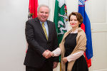 Landeshauptmann Hermann Schützenhöfer begrüßte die neue slowenische Botschafterin Ksneija Skrilec im Rahmen ihres Antrittsbesuches in der Grazer Burg