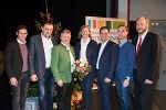 LAbg. Lukas Schnitzer, LAbg. Anton Kogler, Labg. Hubert Lang, LR Barbara Eibinger-Miedl, LH-Stv. Michael Schickhofer, LAbg. Wolfgang Dolesch und Bgm. Thomas Teubl (v.l.) bei der Regionstour in Kaindorf bei Hartberg.