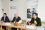 Die Gefahren des Klimas für Land-, Forst- und Volkswirtschaft wurden heute im Rahmen einer Pressekonferenz von SP-Klubobmann Hannes Schwarz, Landesrat Johann Seitinger und Direktor Franz Prettenthaler (v.l.)  thematisiert