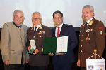 LH Hermann Schützenhöfer, Feuerwehr-Präsident Albert Kern, LH-Stv. Michael Schickhofer und der neue steirische Landesfeuerwehrkommdant Reinhard Leichtfried (v.l.).