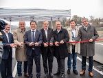 Eröffnung der neuen Einbindung der ÖDK-Gründe: LH-Stv. Michael Schickhofer (3.v.l.) eröffnete mit den lokalen Vertretern die Straße mit der Brücke.