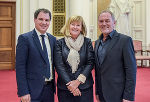LH-Stv. Michael Schickhofer, Rektorin Christa Neuper und der erste Kommandant der Uni-Feuerwehr, Herbert Posch (v.l.). LH-Stv. Michael Schickhofer, Rektorin Christa Neuper und der erste Kommandant der Uni-Feuerwehr, Herbert Posch (v.l.).