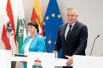 Bildbeschreibung: Impressionen vom Treffen der Landesregierungen von Kärnten und der Steiermark in Graz.
