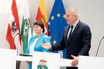 Bildbeschreibung: Impressionen vom Treffen der Landesregierungen von Kärnten und der Steiermark in Graz.