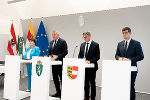 Bildbeschreibung: Impressionen vom Treffen der Landesregierungen von Kärnten und der Steiermark in Graz.
