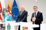 Bildbeschreibung: Impressionen vom Treffen der Landesregierungen von Kärnten und der Steiermark in Graz.