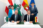 Bildbeschreibung: Impressionen vom Treffen der Landesregierungen von Kärnten und der Steiermark in Graz.