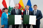 Bildbeschreibung: Impressionen vom Treffen der Landesregierungen von Kärnten und der Steiermark in Graz.