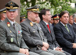 v.l.n.r. Militärkommandant Mag. Heinz Zöllner, Streitkräftekommandant Mag. Günter Höfler, Bundesminister Mag. Norbert Darabos, Landeshauptmann Mag. Franz Voves. Foto: Bundesheer/Grebien v.l.n.r. Militärkommandant Mag. Heinz Zöllner, Streitkräftekommandant Mag. Günter Höfler, Bundesminister Mag. Norbert Darabos, Landeshauptmann Mag. Franz Voves. Foto: Bundesheer/Grebien