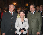 Nationalratspräsidentin Barbara Prammer mit den beiden Gastgebern Landeshauptmann Franz Voves und Bundesratspräsidenten Wolfgang Erlitz.