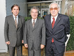 v.l.n.r.: Landeshauptmann Mag. Franz Voves, Bundespräsident Dr. Heinz Fischer und Univ.-Prof. Dr. Helmut Seel beim runden Geburtstag von WIST Steiermark.Foto Frankl: Abdruck bei Quellenangabe honorarfrei