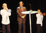Landeshauptmann Mag. Franz Voves wurde von Fanfarenbläsern der Volksschule Gleisdorf begrüßt. Foto: Volksschule Gleisdorf