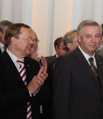 Interkultur-Chef Günther Titsch und Landeshauptmann-Stv. Hermann Schützenhöfer beim Empfang anlässlich der Eröffnung der fünften World Choir Games in der Aula der Alten Universität in Graz Interkultur-Chef Günther Titsch und Landeshauptmann-Stv. Hermann Schützenhöfer beim Empfang anlässlich der Eröffnung der fünften World Choir Games in der Aula der Alten Universität in Graz