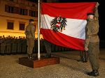 Beim Hissen der Österreichischen Flagge © Bundesheer/GREBIEN Beim Hissen der Österreichischen Flagge