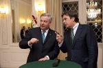 LH-Stv. Hermann Schützenhöfer und LH Franz  Voves beim Medienempfang  ©  Foto Fischer