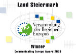 Communicating Europe Award 2009 Communicating Europe Award 2009