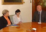 Landeshauptmann Waltraud Klasnic und Präsident Goran Milojevic in der Grazer Burg. 