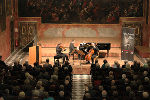 v.l. Jakub Jakowicz, Geige, Jan Krzysztof Broja, Klavier und Andrzej Bauer, Cello © europe direct / Land Steiermark