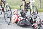Auch Radfahrer schlossen sich den Handbikefahrern an. © Fotos: Foto Leodolter; bei Quellenangabe honorarfrei Auch Radfahrer schlossen sich den Handbikefahrern an.
