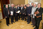 LH Voves, LH-Stv. Schützenhöfer und LR Kurzmann empfingen die Delegation aus regionalen Abgeordneten und Bürgermeistern im Rittersaal der Grazer Landhauses © Foto Fischer LH Voves, LH-Stv. Schützenhöfer und LR Kurzmann empfingen die Delegation aus regionalen Abgeordneten und Bürgermeistern im Rittersaal der Grazer Landhauses