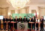 Präsentation des Doppelbudgets im Weißen Saal am 10. März 2011 