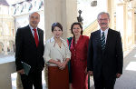 Landtagspräs. Manfred Wegscheider, NR-Präs. Barbara Prammer, LT-Präs.-Stv. Ursula Lackner und LT-Präs.-Stv. Franz Majcen © Bilder: Landespressedienst; bei Quellenangabe honorarfrei Landtagspräs. Manfred Wegscheider, NR-Präs. Barbara Prammer, LT-Präs.-Stv. Ursula Lackner und LT-Präs.-Stv. Franz Majcen