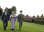 LH Franz Voves, Bürgermeisterin Ursula Rauch und Oberst Ernst Trinkl begrüßten gemeinsam die rund 200 jungen Soldaten.