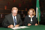 ÖGB-Vorsitzender Horst Schachner mit Landesrätin Bettina Vollath