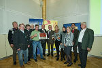 Das Energieteam von Lebring-St.Margarethen mit LR Siegfried Schrittwieser (7.v.r.), Bgm. Johann Weinzerl (6.v.r.) und Helga Rally vom Landesenergieverein (3.v.r.)