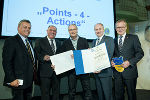 Wilhelm Himmel (WIN), LH.-Stv. Schrittwieser, Cornelius Gmeiner (Stadt Graz), LR Seitinger, Governer Heinrich Kaltenhuber (Lions) © Werner Krug