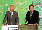 Die steirische Landesspitze präsentierte die Organisationsstruktur der drei neuen steirischen Bezirke © Schüttbacher/Landespressedienst