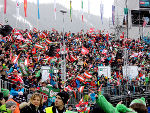 Botschafter aus aller Welt bei der Abfahrt der Herren in Schladming