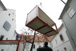 Container über dem Steiermärkischen Landesarchiv. Foto: Kranzlbinder