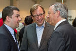 Branislav Bugarski (Minister für Internationales und Selbstverwaltung der Autonomen Provinz Vojvodina – Partnerregion der Steiermark), Christian Buchmann (Europalandesrat) und Günter Dörflinger (Vorstandsdirektor Christof Holding AG) (v.l.)