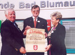 Bildtext (von links): Ing. Robert Rogner, Bürgermeister Josef Hauptmann, Landeshauptmann Waltraud Klasnic. Foto: Gerhard Dusek 