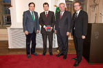LH Franz Voves, Herausgeber Christoph Grabenwarter, LH-Vize Hermann Schützenhöfer und Klubobmann Christopher Drexler (v.l.) bei der Präsentation. © steiermark.at /Friesinger; bei Quellenangabe honorarfrei LH Franz Voves, Herausgeber Christoph Grabenwarter, LH-Vize Hermann Schützenhöfer und Klubobmann Christopher Drexler (v.l.) bei der Präsentation.