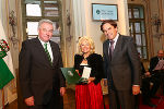 Liselotte Häusler mit LH Franz Voves und LH-Vize Hermann Schützenhöfer