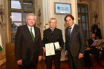 Johannes Loschek mit LH Franz Voves und LH-Vize Hermann Schützenhöfer