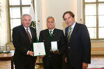Franz Feldbacher mit LH Franz Voves und LH-Vize Hermann Schützenhöfer