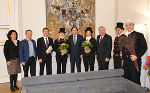 Innungsgeschäftsführerin Susanne Grilz, Harald Haider, Landesinnungsmeister Christian Plesar, Andrea Frais, LH Franz Voves, Stefanie Klapf,LH-Stv. Hermann Schützenhöfer, Landesinnungsmeister-Stv. Michael Haberl und Stefan Prödl (v.l.).  © Fotos: steiermark.at/Promitzer, bei Quellenangabe honorarfrei